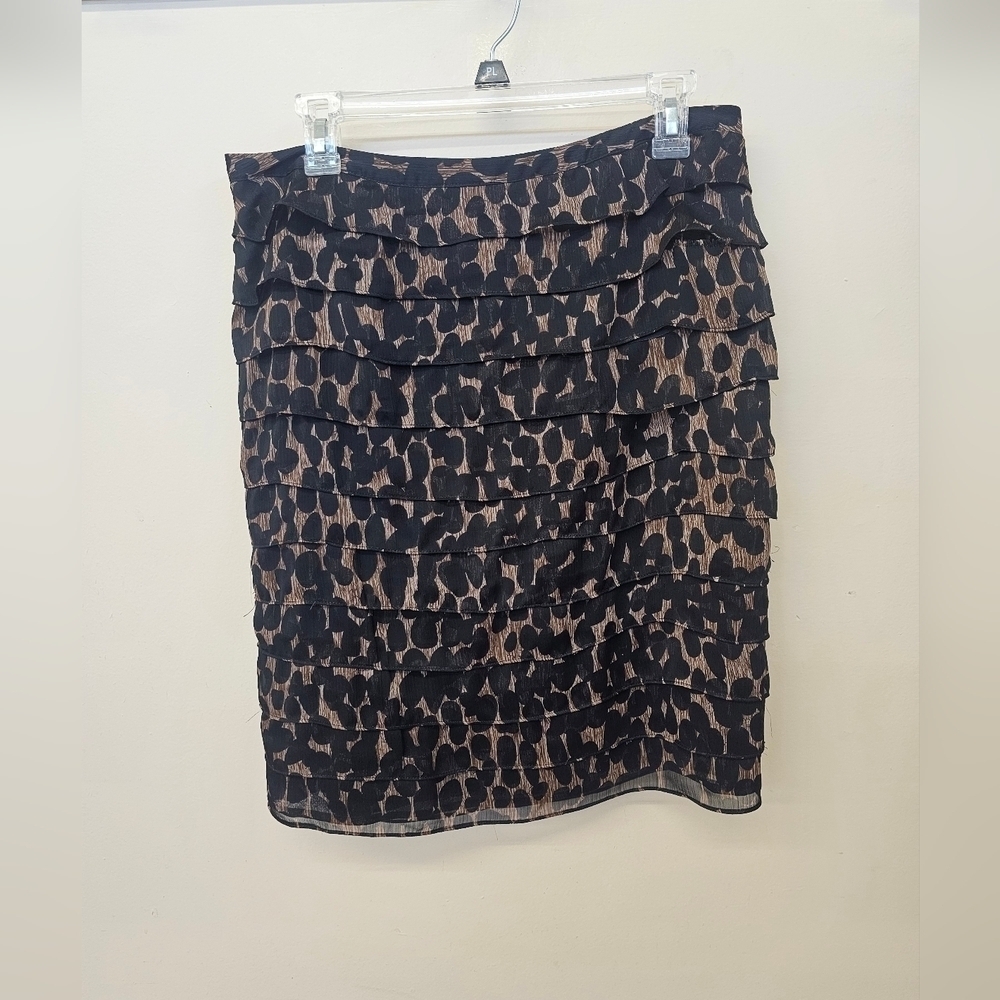 Cleo Ruffled Animal Print Skirt